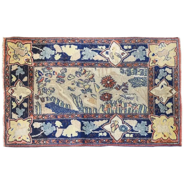 Mid 19th Century Early 20th Century Bakhtiari Rug For Sale - Image 5 of 5