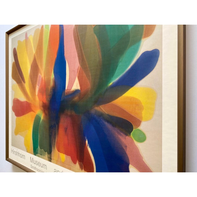 Morris Louis Vintage 1992 Lithograph Print Mid Century Modernist Framed Abstract Expressionist Museum Poster " Point of Tranquility " 1959 For Sale - Image 12 of 14