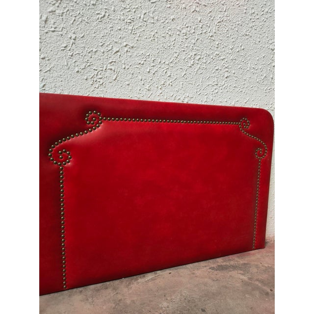 Mid-Century Leather Headboard, Spain, 1970s For Sale - Image 4 of 18