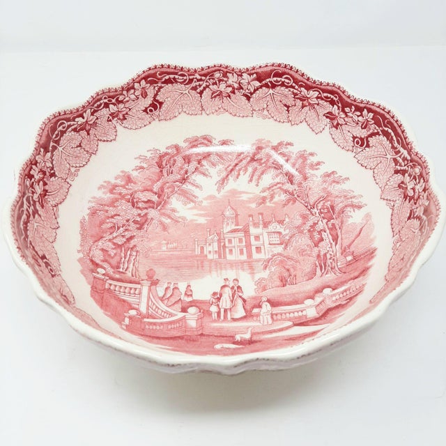 1890 Mason's Patent Ironstone China Vista England Footed Bowl Chairish
