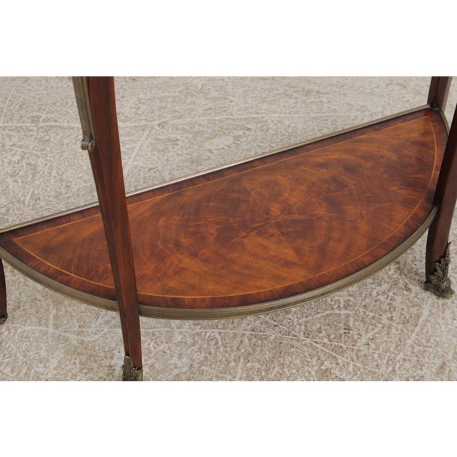 Theodore Alexander 2 Tier Rams Head Demilune Console For Sale - Image 12 of 18