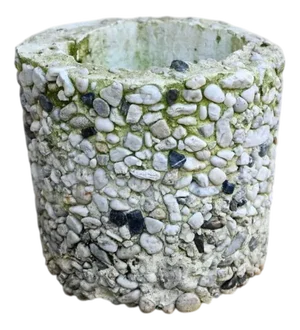 Vintage Concrete Flower Pot