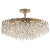 Brass Joe Nye Trillion Large Flush Mount in Hand-Rubbed Antique Brass For Sale - Image 8 of 8
