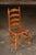 Set of Seven Mid-Century French Country Ladder Back Chairs With Rush Seats For Sale In Chicago - Image 6 of 9