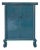 Distressed Teal Blue Lotus Carving Tall Credenza Storage Cabinet For Sale