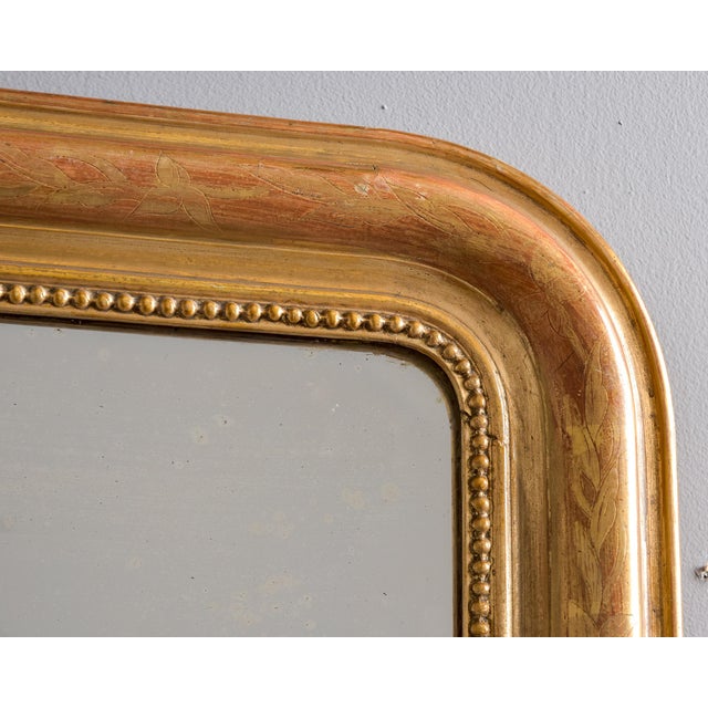 French 19th Century Gilt Wood Louis Philippe Mirror For Sale - Image 3 of 12