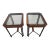 Pair of John Widdicomb Faux Bamboo End Tables For Sale