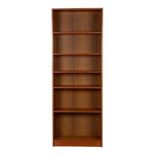 1960s Danish Mid-Century Modern Teak Tall Bookcase For Sale
