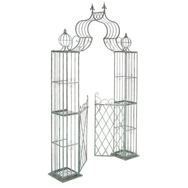 Outdoor Beatrix Arbor - Antique Green For Sale In Philadelphia - Image 6 of 11