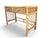 1970s Coastal Rattan Vanity and Writing Desk With Two Storage Drawers For Sale In Los Angeles - Image 6 of 11