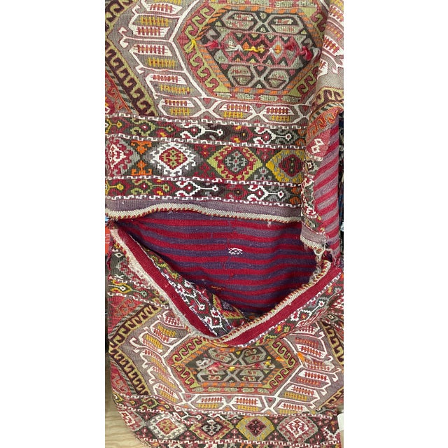 Turkish Antique Eastern Anatolian Sumakh Double Saddlebag (Khorjin) For Sale - Image 3 of 9