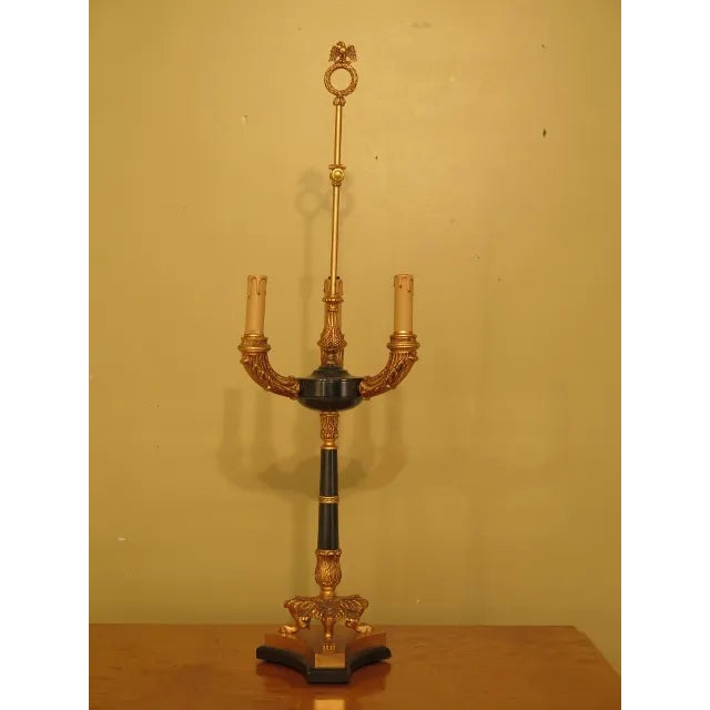 1990s Regency Style Brass Table Lamp For Sale - Image 12 of 12