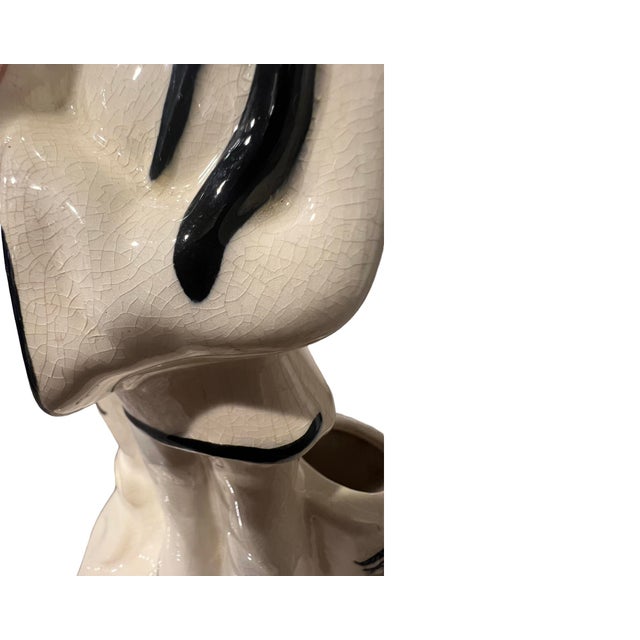 Ceramic Vintage Mid Century Modern 1950s Asian Figurine Planter Vase California Pottery Ho Jai For Sale - Image 7 of 7