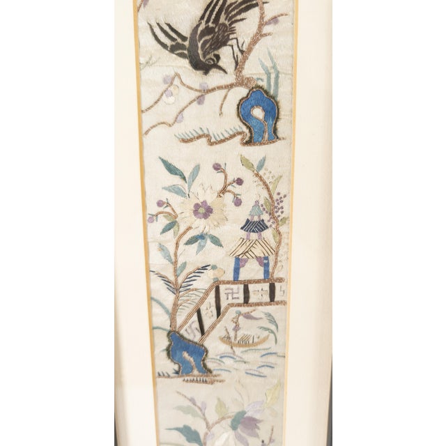19th Century Chinese Silk Embroidered Robe Sleeve Panel For Sale In New York - Image 6 of 8
