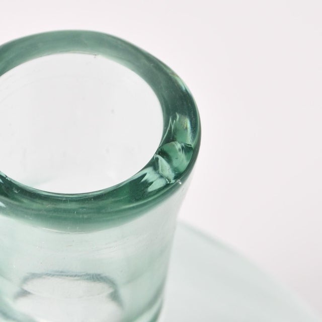 Aqua Art Deco Glass Decanter by Harald Notini for Pukeberg, 1930s For Sale - Image 8 of 10