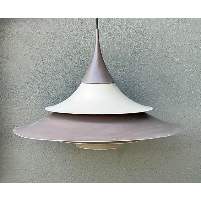 Vintage Scandinavian Tiered Pendant Lamp For Sale - Image 10 of 12