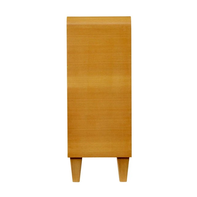 Scandinavian Elm and Burr Low Open Bookcase, 1950s For Sale - Image 6 of 9