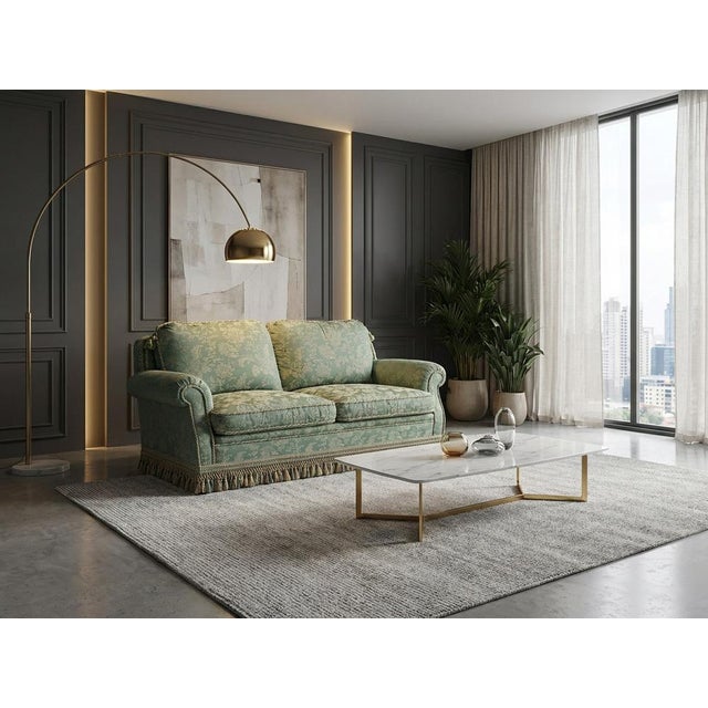 Sofas in San Leucio Silk, 1985, Set of 3 For Sale - Image 11 of 14