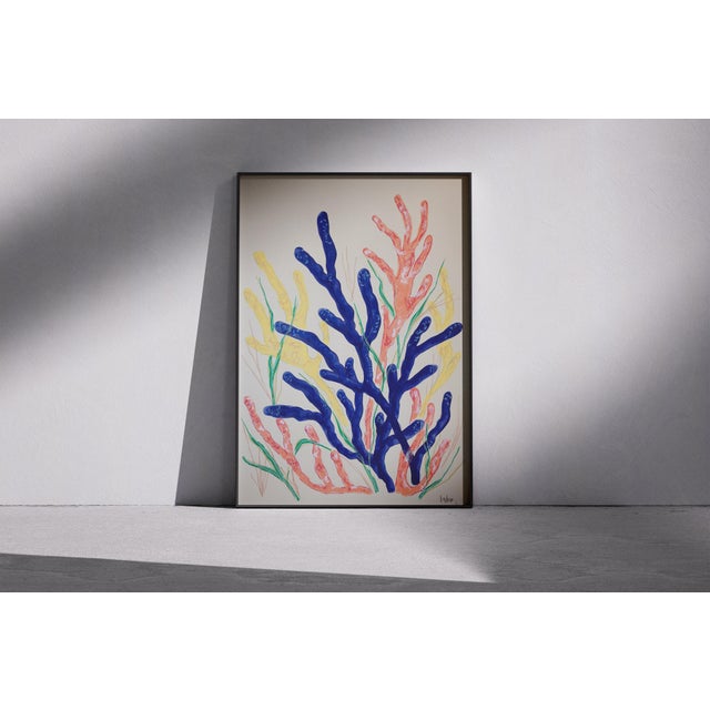 Details: Title: Marine Botany I Medium: Gouache Crayon and Acrylic Paint on Watercolor Paper Size: Size: 40x28 Inches...