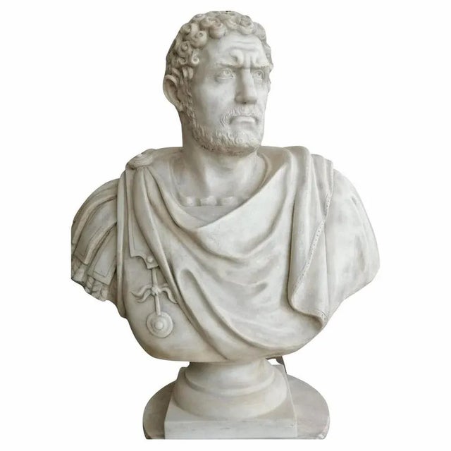 20th Century Marcus Aurelius Antoninus Sculpture in Caracalla Carrara Marble For Sale - Image 10 of 11