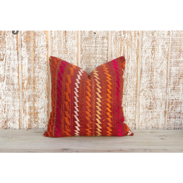 Dhanvi Antique Indian Folk Pillow For Sale - Image 9 of 9