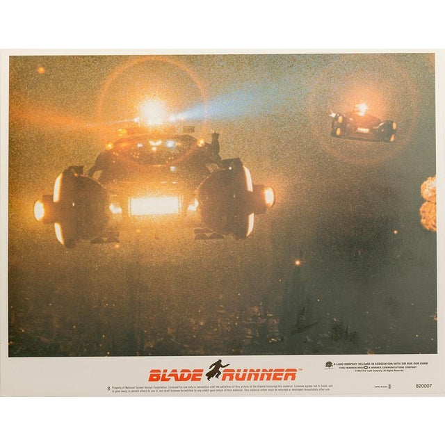 Blade Runner 1982 Original Vintage Cinema Lobby Card Framed In Black Extra Large 16x20" inches / 41x51 cm paper size...