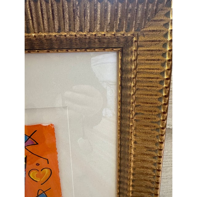 Pop Art 1990s Peter Max “Looking to the Left” – Mixed Media Collage, Framed For Sale - Image 3 of 7