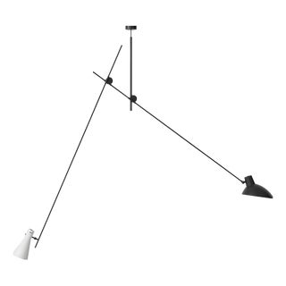 White and Black Cinquanta Suspension Lamp by Vittoriano Vigano for Astep For Sale