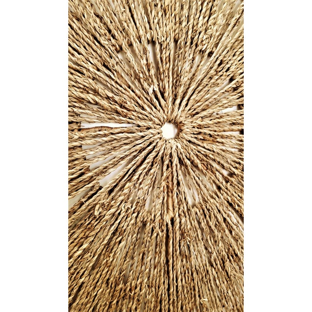 Late 20th Century Wall Sculptures Jute Trio Metal Frame For Sale - Image 5 of 9