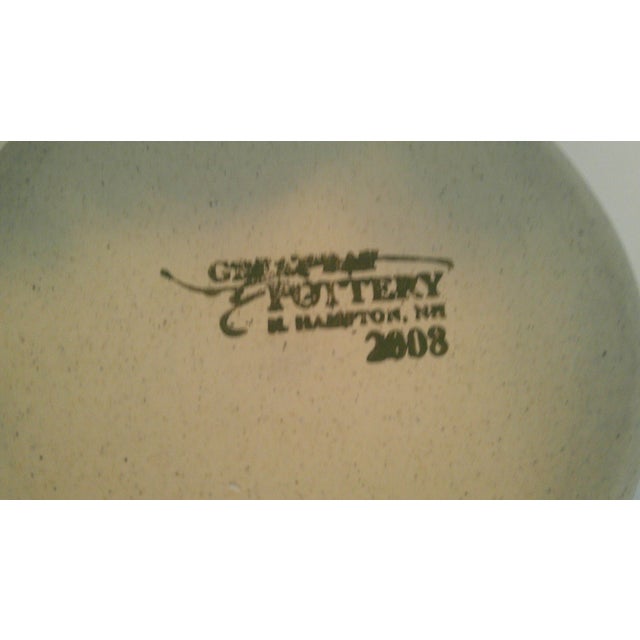 Oyster Gray Great Bay Pottery N Hampton, Nh Lighthouse Mug Hand Made Stoneware Model 2808 For Sale - Image 8 of 9