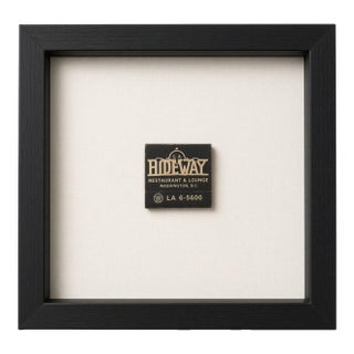 Vintage Framed Hideway Restaurant & Lounge Matchbook, Holiday Inn Washington d.c. (Catholic University / Brookland) For Sale