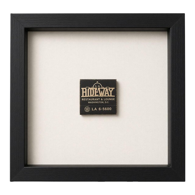Vintage Framed Hideway Restaurant & Lounge Matchbook, Holiday Inn Washington d.c. (Catholic University / Brookland) For Sale