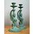 Vintage Patinated Metal Winged Sphinx Candelabras - Pair For Sale - Image 11 of 12
