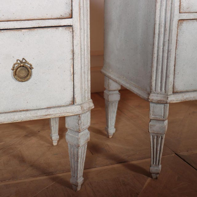 Swedish Painted Commodes, Set of 2 For Sale - Image 6 of 9