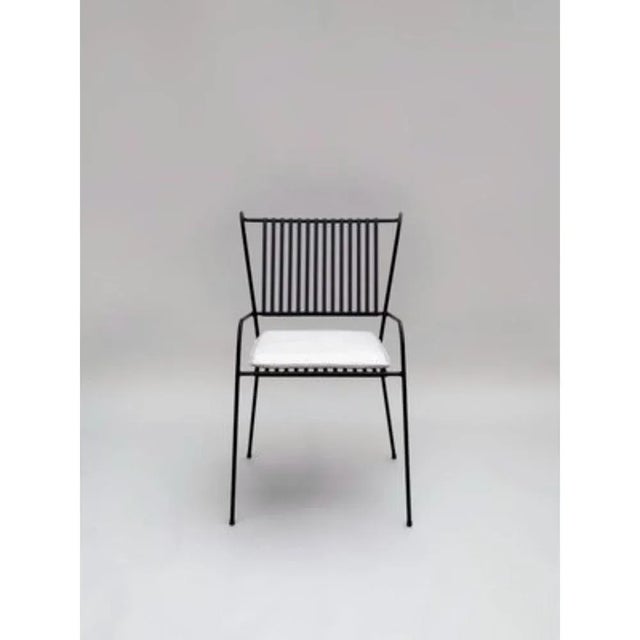 Black Capri Chair with Seat Cushion by Cools Collection For Sale - Image 4 of 7