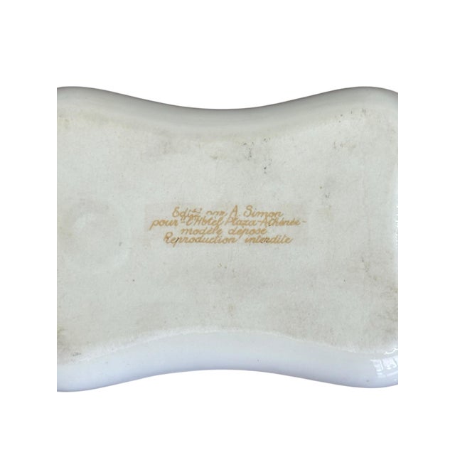 Vintage Hôtel Plaza Athénée Paris Porcelain Ashtray For Sale In New York - Image 6 of 7