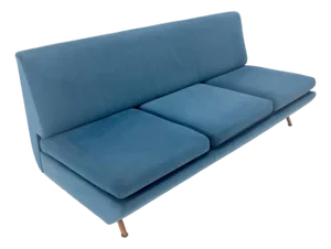 Marco Zanuso Sofa for Arflex Mid Century Italian Modern Teal Upholstery Clean!