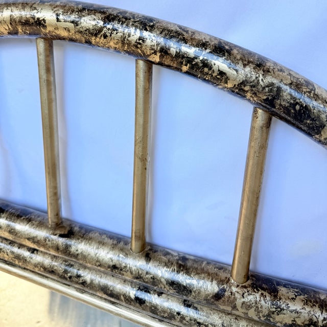 Gold Vintage Alexander & Sheridan Rattan Mantel Mirror, Bespoke Faux Tortoiseshell Finish, Hollywood Regency - Newly Painted For Sale - Image 8 of 10
