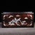 This beautifully crafted large rectangular box features a rich, dark reddish-brown wood grain (described as old-stock...