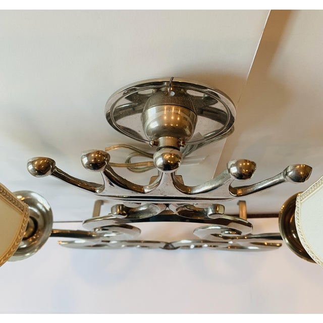 Metal Valenti, Spain - Royal Crown Forged Metal, “Chromed” Coronet Wall Sconces - A Pair, Est. 1970’s For Sale - Image 7 of 12