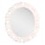 Fleur Home Audubon Bamboo Sticks Oval Mirror in Frosted Petal, 26x31 For Sale
