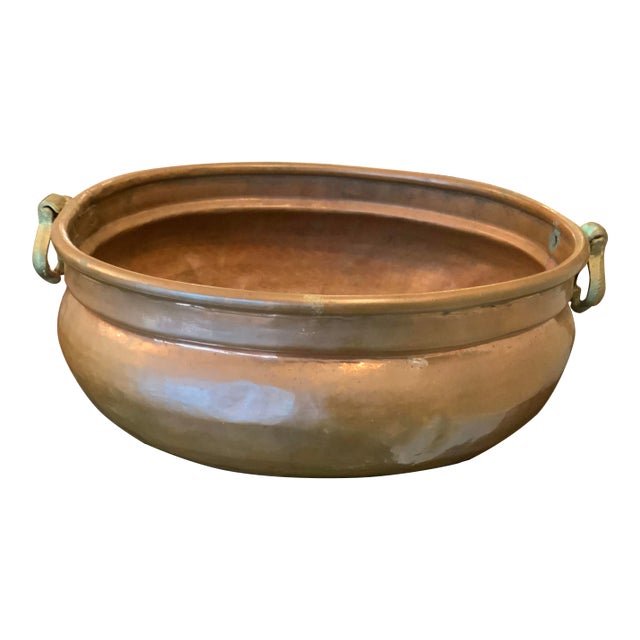 1920s Turkish Hand Forged Hammered Cachepot For Sale