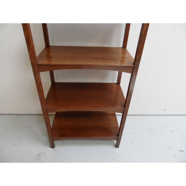 Wood Art Nouveau Jugendstil Oak Open Bookcase Shelf, 1890s For Sale - Image 7 of 10