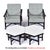 Baby Blue Pair John Wisner for Ficks Reed Far Horizons Light Blue Rattan Lounge Chairs For Sale - Image 8 of 16