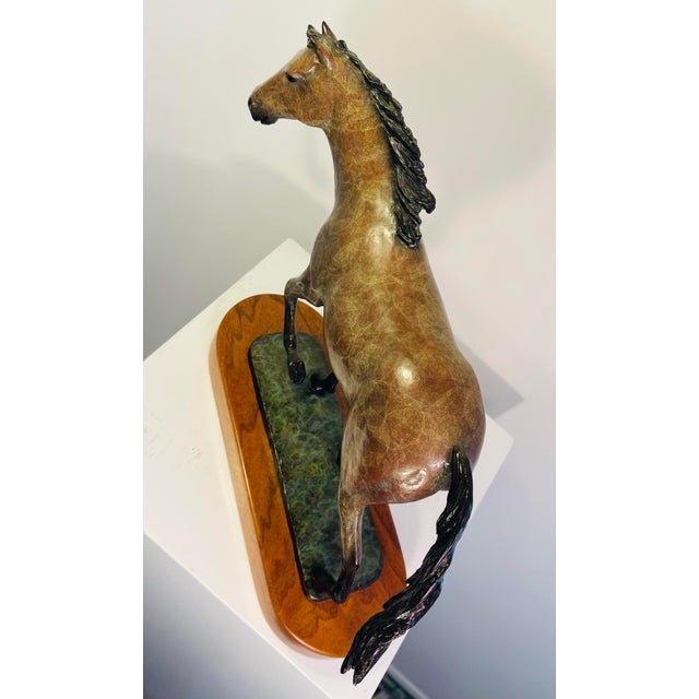 Metal Bronze Horse Sculpture Equine Art Statue “Free Spirit” Limited Edition For Sale - Image 7 of 9