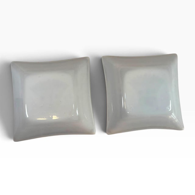 Mid-Century Modern Mid-Century Modern Signed Georges Briard 22k Gold Wheat Sheaf Square Dishes - A Pair For Sale - Image 3 of 14