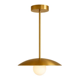 Solid Brass Globe Pendant Light, Contemporary Solid Brass Pendant For Sale
