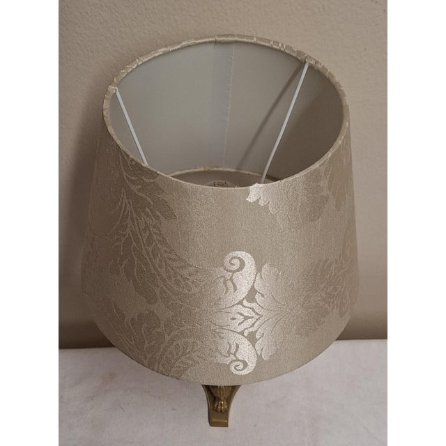 Vintage Table Lamp with Decorated Bronze Base, 1960s For Sale - Image 6 of 7