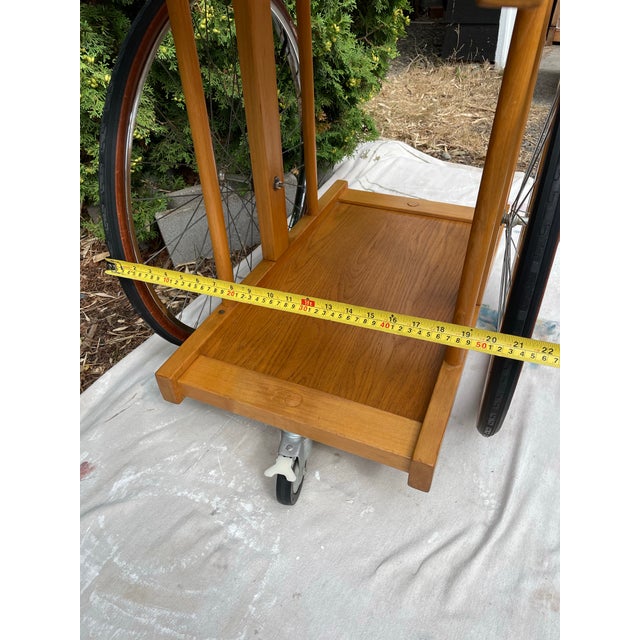 Bill W Saunders, Chopping Block on Bicycle Wheels Bar Cart Pasadena Art Design For Sale - Image 11 of 11