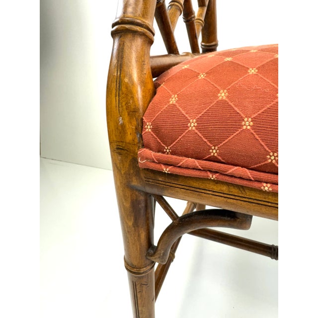 Hollywood Regency Mid-20th Century Faux Bamboo Hollywood Regency Bench by Century Chair Company For Sale - Image 3 of 16